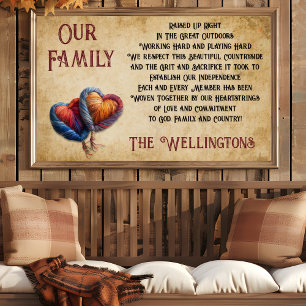 Personalise Our Family Faith Country Raised  Poster
