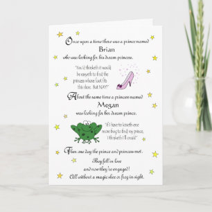 Personalise our Funny Fairy Tale Engagement Card