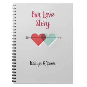Personalise Our Love Story Notebook