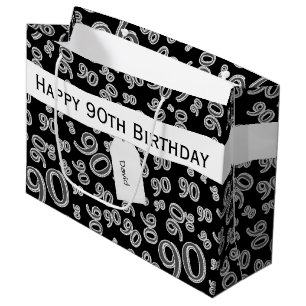 Personalise: Over The Hill 90th Birthday Theme Large Gift Bag