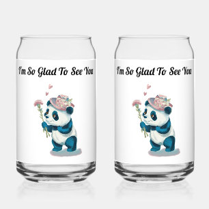 Personalise Panda Soda Glass