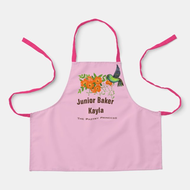 Personalise Pastry Princess Junior Baker Kids Apron (Front)