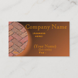 Personalise Patio Brick Business Card