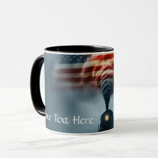 Personalise Patriotic Steam Engine Train Mug