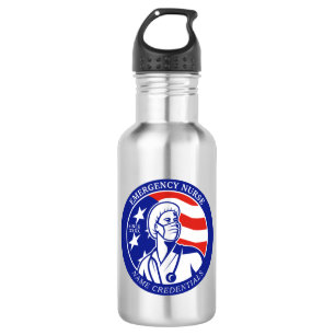 Personalise Patriotic USA Flag RN Registered Nurse 532 Ml Water Bottle