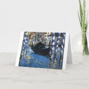 Personalise Peace Water Stream Boats Art Edouard Card
