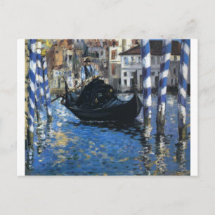 Personalise Peace Water Stream Boats Art Edouard Postcard