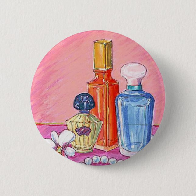 Personalise Perfume Bottles Button (Front)