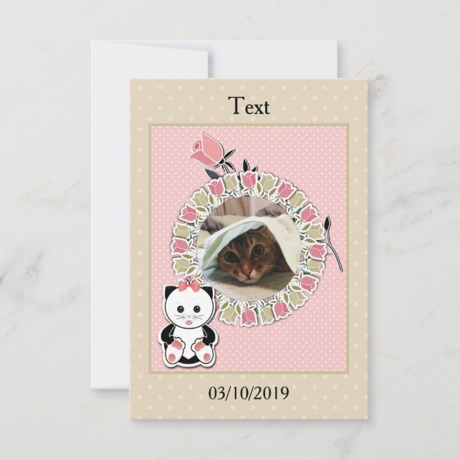 Personalise, personal, photo invitation (Front)