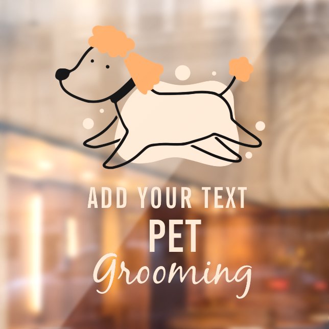 Personalise Pet Grooming Shop Front  Window Cling (Sheet 2)