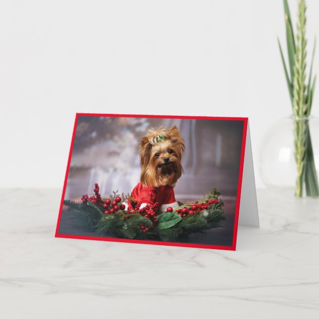 Personalise Pet Photo Upload A Favourite Add Names Holiday Card (Front)