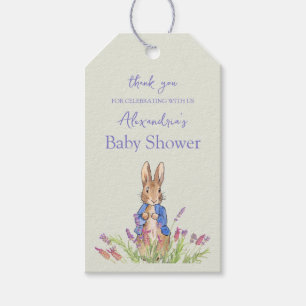 Personalise Peter the Rabbit Baby shower Gift Tags
