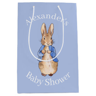 Personalise Peter the rabbit Baby Shower Medium Gift Bag