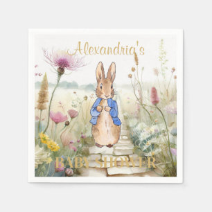 Personalise Peter the Rabbit Baby Shower Napkin