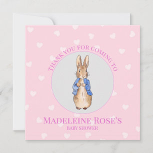 Personalise Peter the rabbit Baby shower Thank you