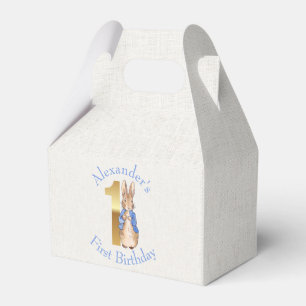 Personalise Peter the rabbit First birthday Favour Box