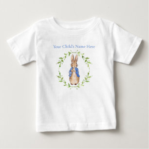 Personalise Peter the Rabbit with Child's Name Baby T-Shirt