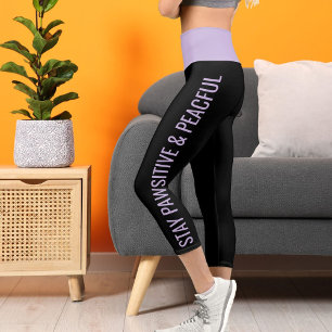 Personalise Pets Purple Black Grunge Edgy Look Pet Capri Leggings