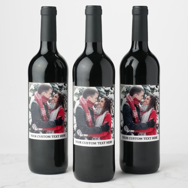 Personalise photo and text wine label (Bottles)