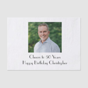 Personalise Photo Birthday Party  Him Her  Tissue Paper