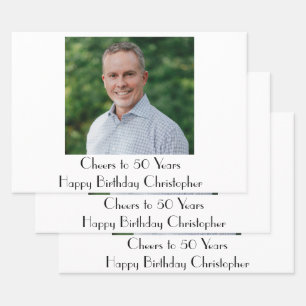 Personalise Photo Birthday Party Him Her  Wrapping Paper Sheet