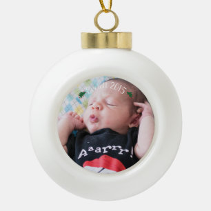 Personalise Photo Ceramic Ball Ornament