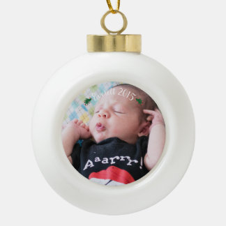 Personalise Photo Ceramic Ball Ornament
