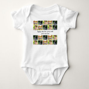 Personalise photo collage and text baby bodysuit