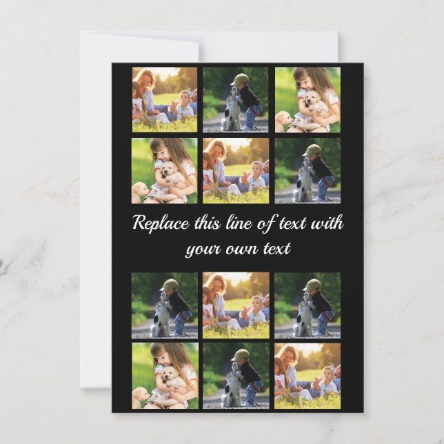 Personalise photo collage and text Case-Mate iPhon Card (Front)