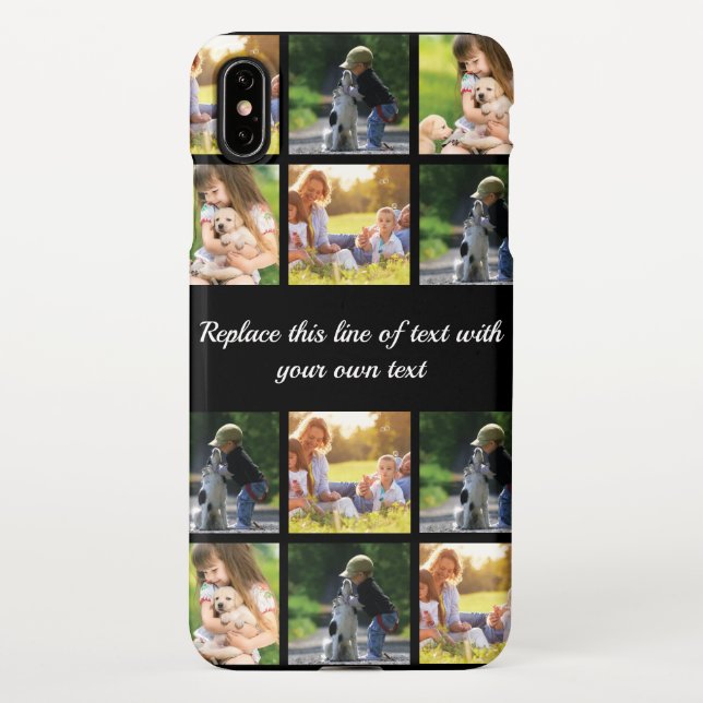 Personalise photo collage and text Case-Mate iPhon iPhone Case (Back)
