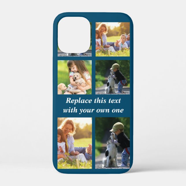 Personalise photo collage and text Case-Mate iPhon iPhone Case (Back)