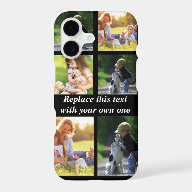 Personalise photo collage and text Case-Mate iPhon iPhone Case (Back)