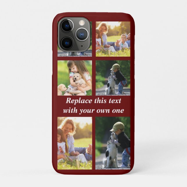 Personalise photo collage and text Case-Mate iPhon iPhone Case (Back)