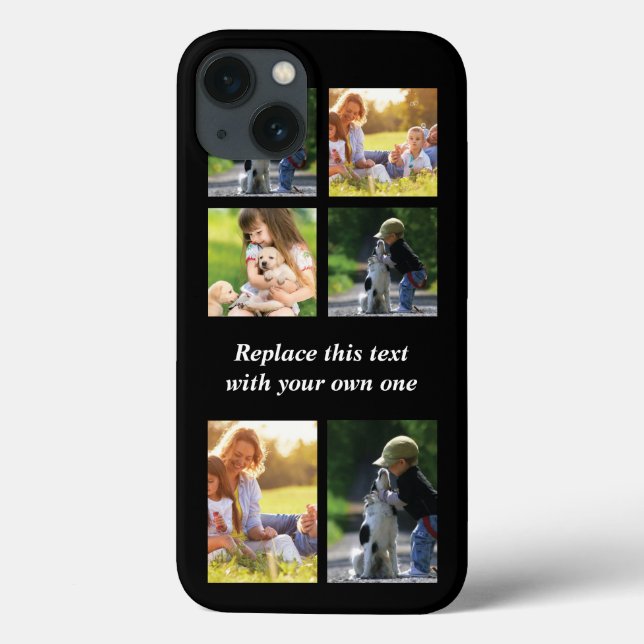 Personalise photo collage and text Case-Mate iPhon iPhone Case (Back)