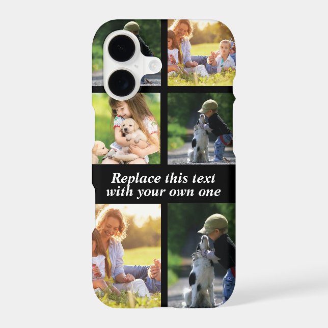 Personalise photo collage and text Case-Mate iPhon iPhone Case (Back)