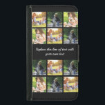 Personalise photo collage and text Case-Mate iPhon Samsung Galaxy S5 Wallet Case<br><div class="desc">Personalise photo collage and text</div>