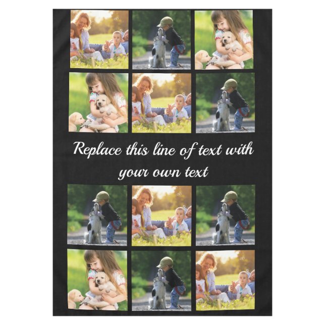 Personalise photo collage and text Case-Mate iPhon Tablecloth (Front)