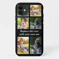 Personalise photo collage and text