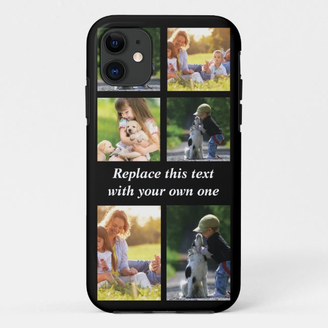 Personalise photo collage and text Case-Mate iPhone case (Back)