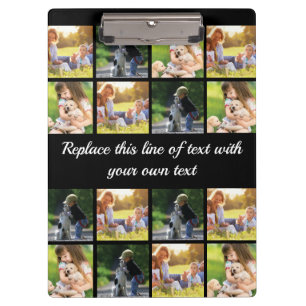 Personalise photo collage and text clipboard