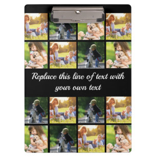 Personalise photo collage and text clipboard
