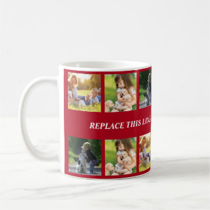 Personalise photo collage and text coffee mug