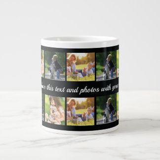 Personalise photo collage and text giant coffee mu large coffee mug
