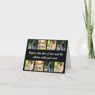 Personalise photo collage and text holiday card