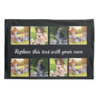 Personalise photo collage and text pillow case