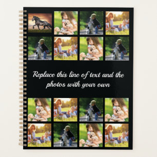 Personalise photo collage and text planner