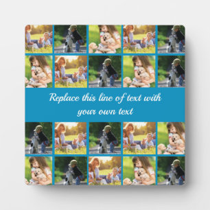 Personalise photo collage and text plaque