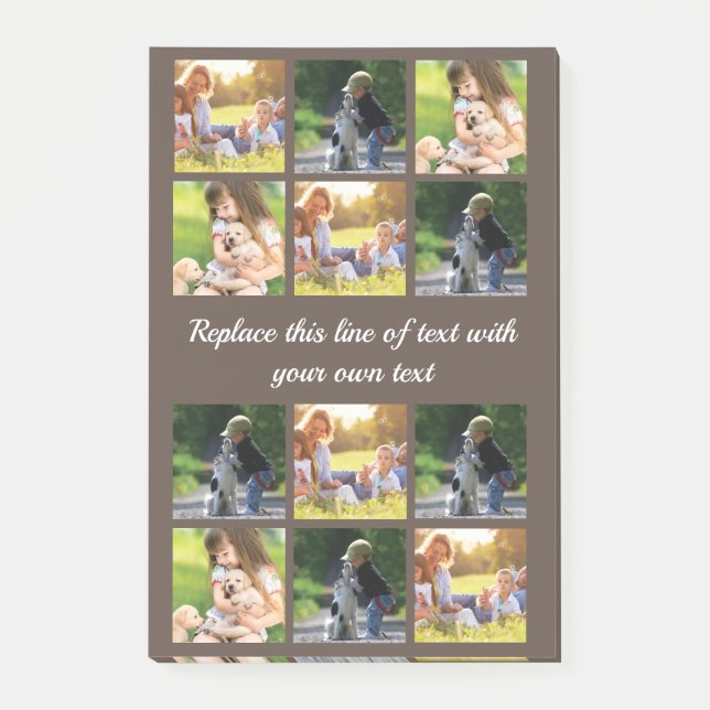 Personalise photo collage and text post-it notes (Front)