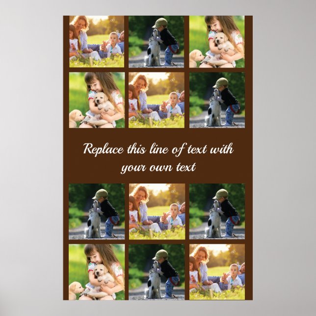 Personalise photo collage and text poster (Front)