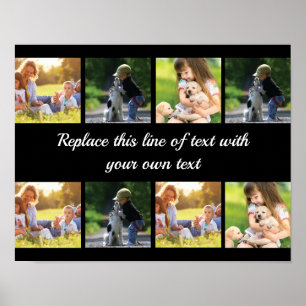 Personalise photo collage and text poster